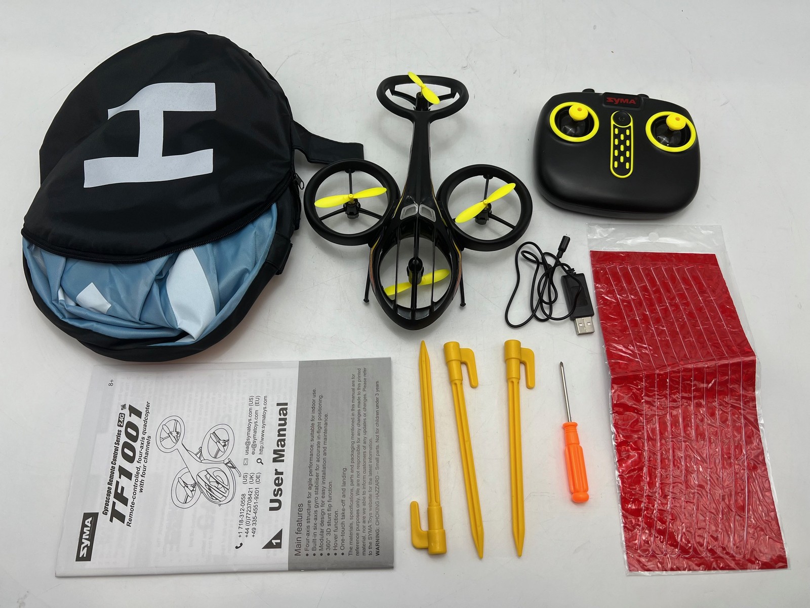 SYMA LED Mini RC Helicopter Drone TF1001 - ЖЕЛТЫЙ