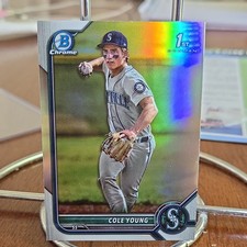 Cole Young 2022 Bowman Draft Chrome - #BDC-112 Refractor Bowman 1st!