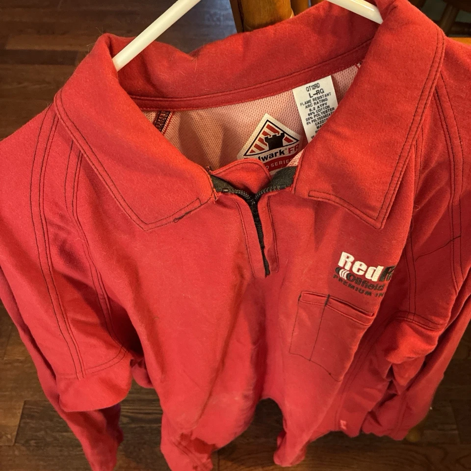 Chaqueta Pullover Bulwark FR IQ Series 1/4 Cremallera Talla L Clasificación ARC NUEVA Resistente al Llama Foto 2 de 4