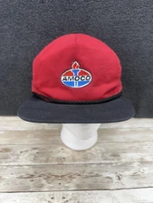 NOS Vintage K-Products AMOCO Snapback Hat, Gas, Oil Red Cap w/ Patch