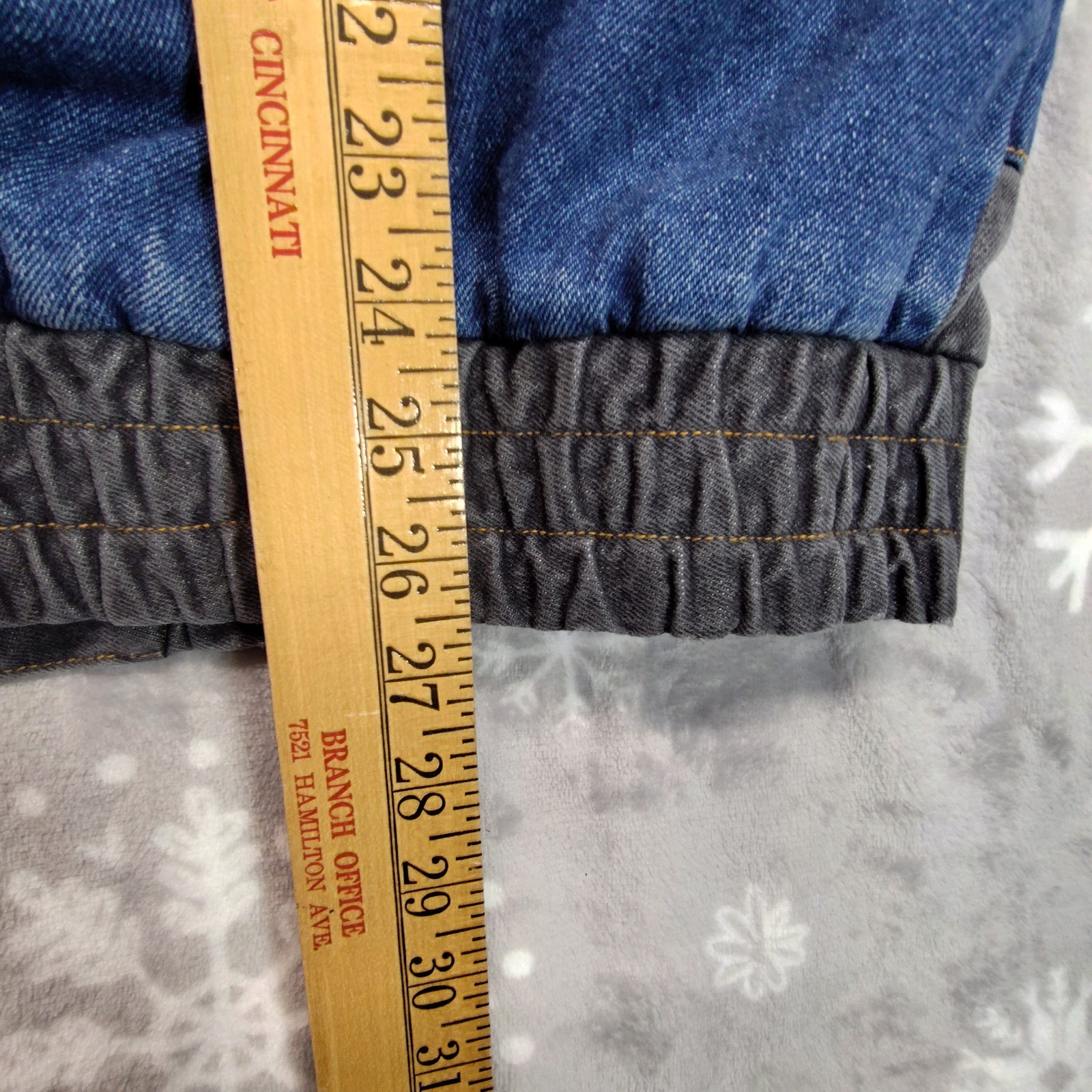 Vtg 80s Patchwork Denim Jacket Size Medium Southw… - image 13