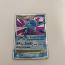 DAMAGED 2008 Pokemon Diamond & Pearl Majestic Dawn 98/100 Glaceon LV.X Holo Foil on eBay