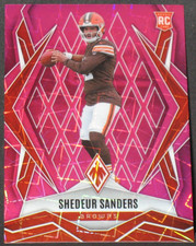 Shedeur Sanders 2025 Panini Phoenix Pink Lazer Rookie Parallel #154 (117/149)