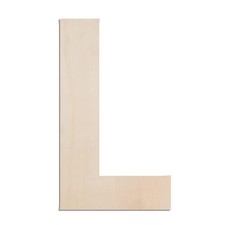 Large Wooden Letter L 17 Inch 1/4 Thick Big Wood Craft Wall Decor Unfinished