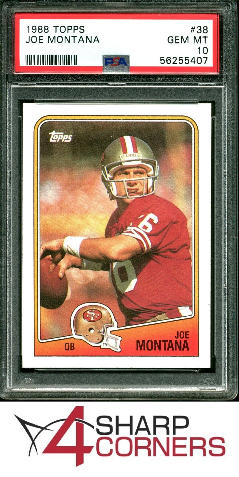 1988 TOPPS #38 JOE MONTANA 49ERS HOF PSA 10