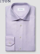 New Eton Men's Semi Solid Signature Button Down Dress Shirt Pink