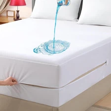Mattress Encasement Waterproof Protector Zippered Deep Pocket Bed Bug Protector