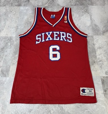 VTG Julius Dr J Erving Philadelphia 76ers NBA 50th Gold Champion Jersey 44 / L