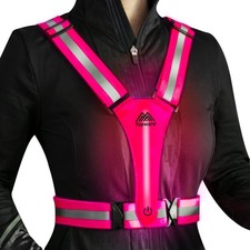 LED Reflective Vest Safety Gear, Light Up Vest for Night Walking Cycling, Hig...