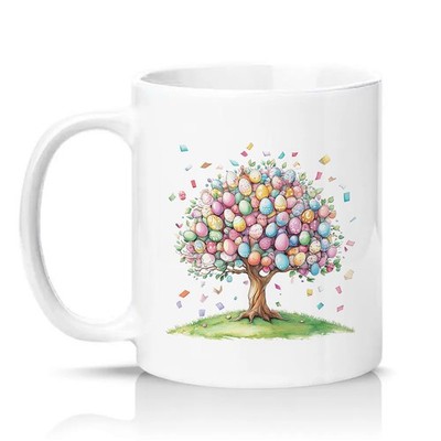 Skurril Aquarell Osterei Baum Unisex 11 Unzen Keramiktasse Frühlingsgeschenk