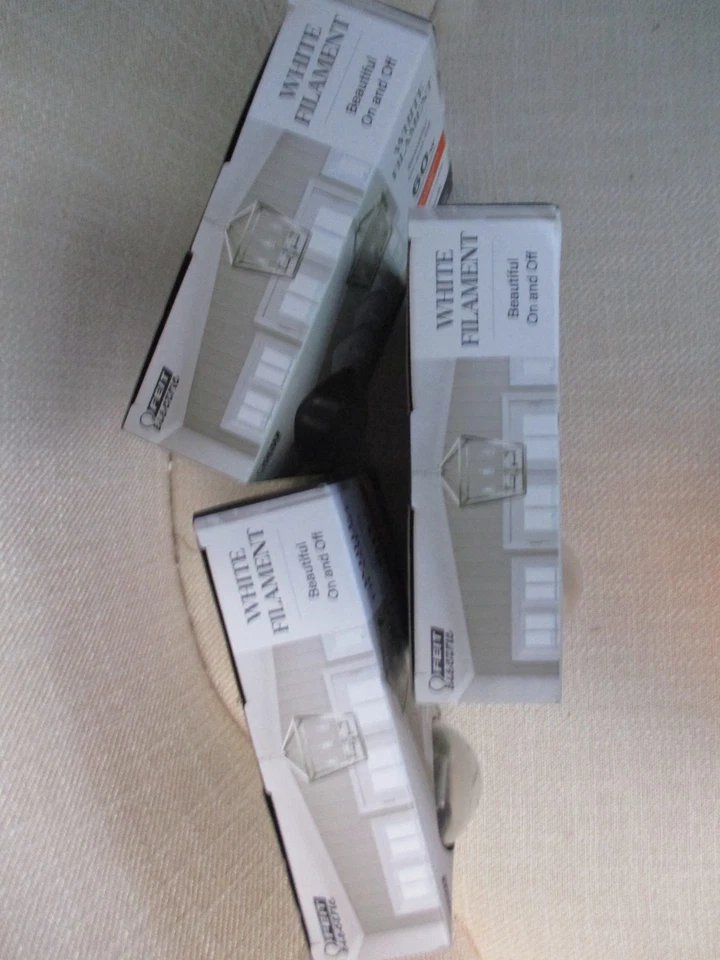 Feit Electric 60W Equivalent White Filament LED Light Bulb 3/pack, 3 Packs - Image 4 of 4