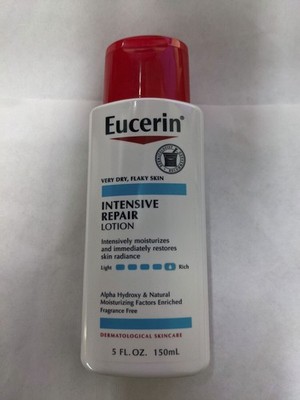 3 PACK Eucerin Intensive Repair Lotion Fragrance Free  5 oz Very Dry Skin
