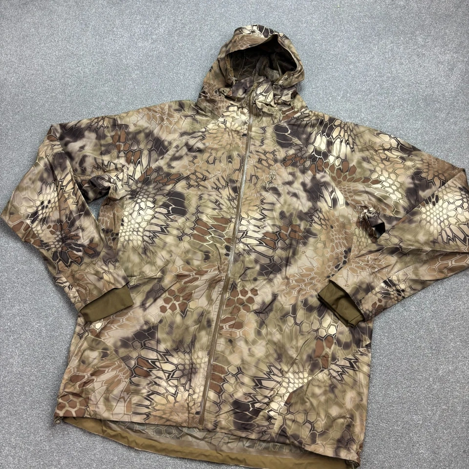 RealTree Jacket Adult Large Brown Work Wear Camo Hunting Hood Rain Coat Men - Image 2 of 4