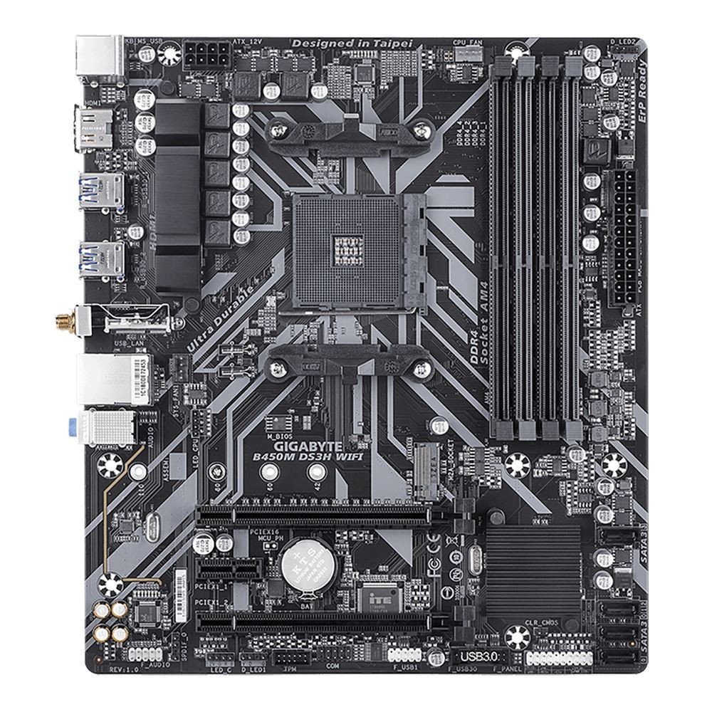 B450 Ryzen 5 5500 DDR4 8gb ×2 計 16GB 🔥 AMD Ryzen 5 5500 + Gigabyte B450M DS3H WiFi + T-FORCE 16GB DDR4