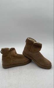 UGG Womens Cory 1013437 Beige Suede Ankle Pull-On Shearling Style Boots Size 8