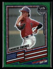 2026 Panini USA Stars & Stripes Prizm Andrew Jimenez #146 Green Scope 91/99