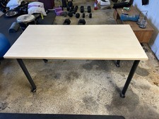 Sturdy Office Desk , Collapsible And On Wheels