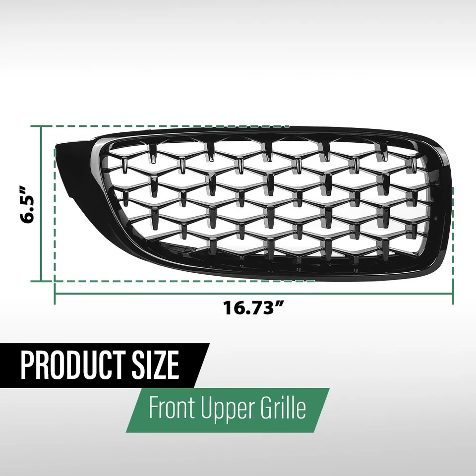 Fit For 14-18 BMW 4 Series F32 F33 F36 F82 Front Bumper Upper Diamond Grille Foto 3 de 4