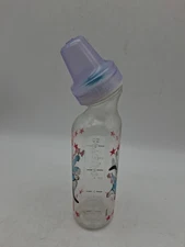 Vtg Disney Babies Evenflo Bottle 8 Oz Cap Ring Hood Goofy Angled Nurser