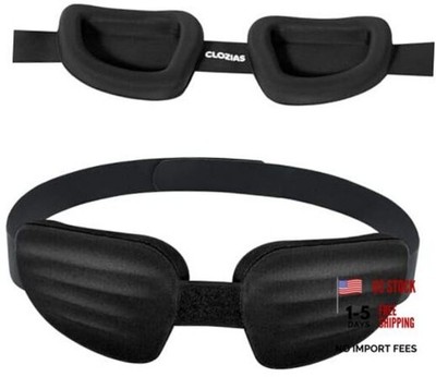 CLOZIA Sleep Mask for Men Women, Adjustable Sleeping Eye Mask, Blocking Black