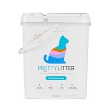 PrettyLitter Low Dust Non-Clumping Lightweight Odor Control Cat Litter Pail