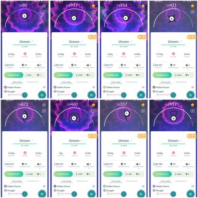 Unown (Non shiny) ALL Normal A-Z | Tr-de 20k stardust