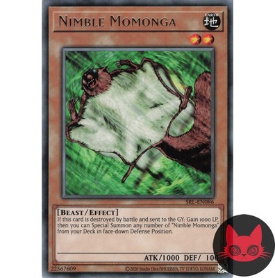Yugioh Nimble Momonga SRL-EN086 Rare Reprint NM