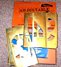 Vintage Reese's Adjustable Lockedge Brass Stencils - 5 inch Numbers Numerals