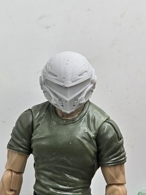 3d Printed PROTO SNAKE COMMAMDER HEAD 1:18 3 3/4'' GI Joe 25th Anniversary B130