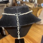 Vintage Turquoise Faux Stone Silver Tassel Necklace Western Boho Style — photo 3
