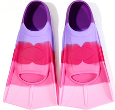 Kids Swim Fins,Short Kids Fins Youth Swimming Flippers for Lap Swimming Training