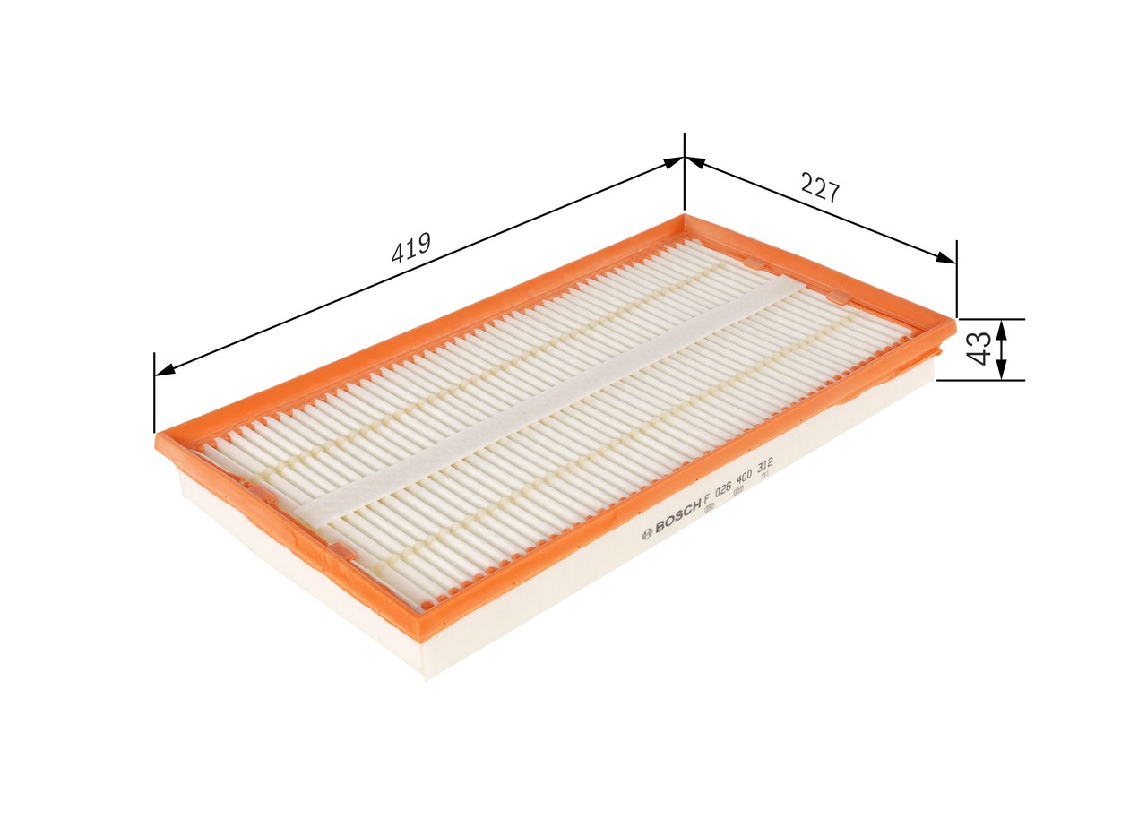 Fits BOSCH F 026 400 312 AIR FILTER   ⭐UK Stock⭐