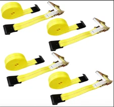 BRAND NEW - KJE Heavy Duty Ratchet Tie Down Set - 4 Pack
