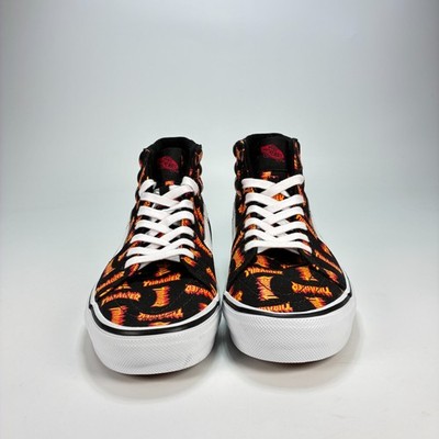 Vans x Thrasher Skate Sk8-Hi Black Orange High Top Sneaker 721454