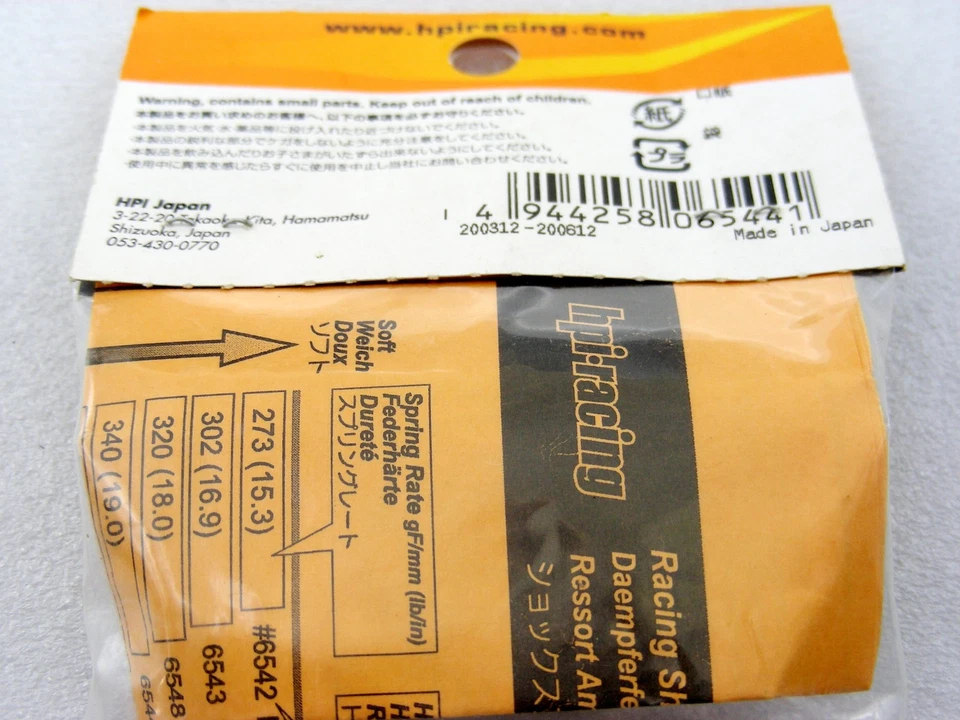 Vintage HPI 6544 Hot-Bodies HB Cyclone PRO4 Nitro RS4 GOLD Race Springs 2pcs NEW - Image 3 of 4