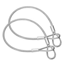 20 Inch Safety Cable Lock, 2 Pcs 304 Stainless Steel Security Wire Rope Clear