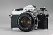 Nikon FE 35mm Film Camera SLR Silver AI 50mm f/1.4 Lens Near Mint Tested JAPAN