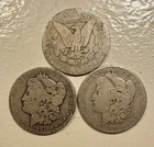 USA Morgan Dollar - Silver. Lot Of 3 Coins. All Are From The Late 1800S.