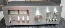 Kenwood KA-5700 integrated amplifier with analog watt meters. Classic silver