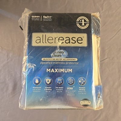 Allerease Zippered Mattress Protection Waterproof Allergen Barrier Queen Cover