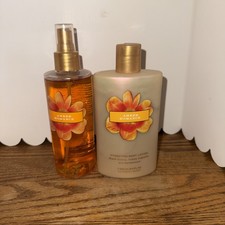 Lot of 2 Victoria's Secret Garden Amber Romance Body Mist  Lotion