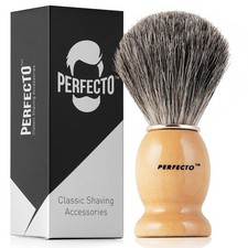 Soft Synthetic Shaving Brush for Men - Elegant Grooming Tool with Durable Design