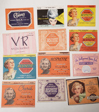 Vtg Lot 12 1940-50s Nylon  Human Hair Nets Hairnets Bestyette, Silk - NEW NOS