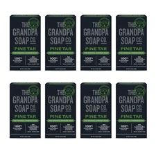 The Grandpa Soap Company Pine Tar Bar Soap for Men- Made With Pine Tar Oil, 3...