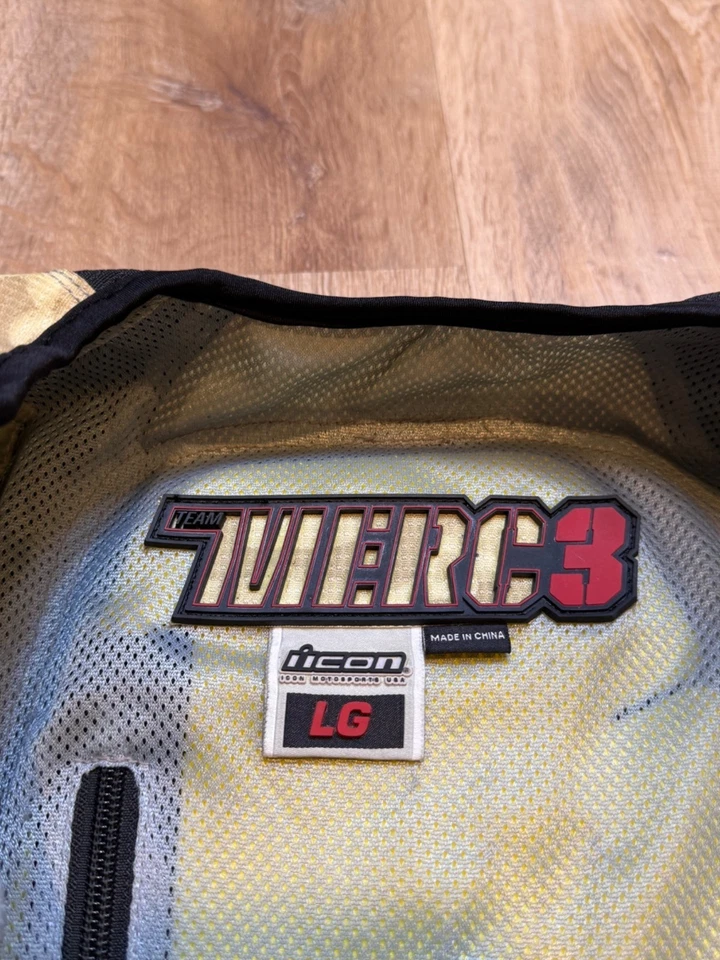 Icon Motorsports Mujer Motocicleta Carreras Merc Stage 3 Negro Camuflaje Grande Foto 4 de 4