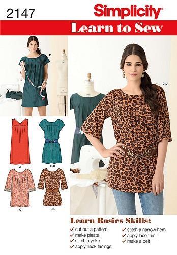 OOP Simplicity Sewing Pattern Misses and Womens Dress