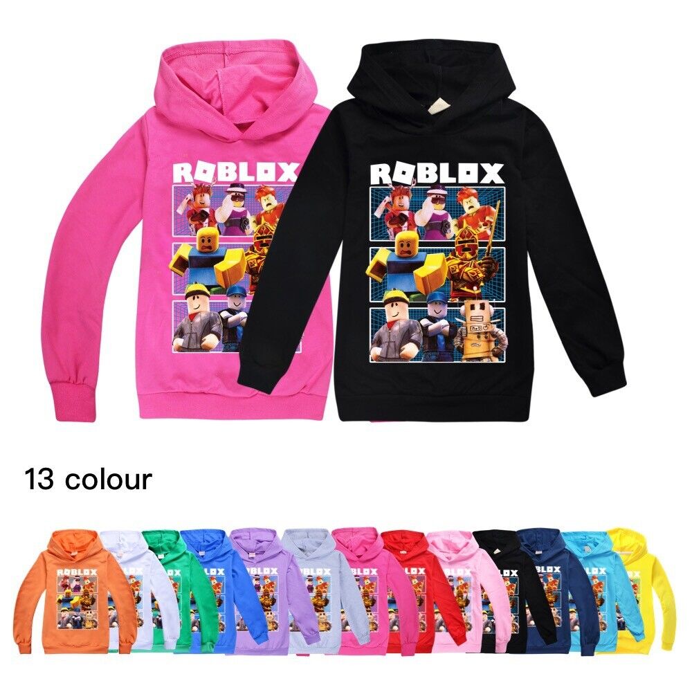 Roblox T-Shirt Summer Boys Girls Black Sweatshirt for Kids and