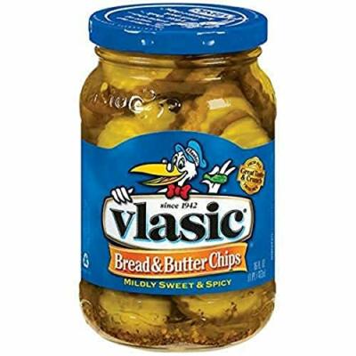 Vlasic Bread & Butter Pickle Chips, 16 oz. Jar [12-Jars]