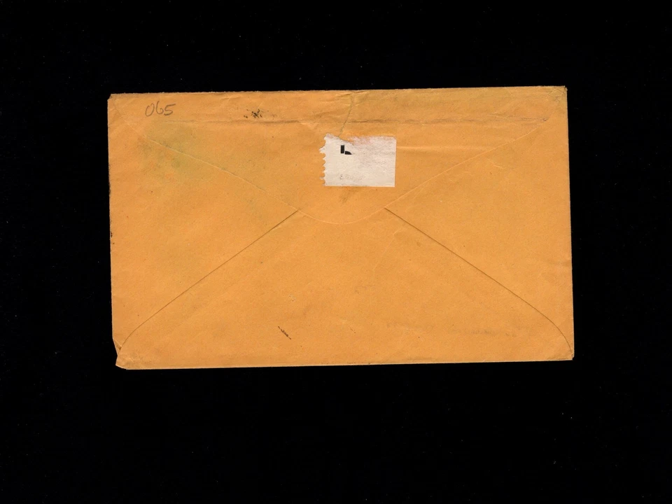 Orange Envelope 1c Franklin PSE Large S Possibly Railroad Fancy Cancel Cover 9o - Image 2 of 2