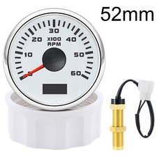 52mm Diesel Engine Marine Boat Tachometer 0-6000rpm Wlcd Hourmeter Rpm Sensor